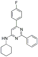 N-CYCLOHEXYL-6-(4-FLUOROPHENYL)-2-PHENYLPYRIMIDIN-4-AMINE 结构式