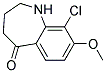 9-CHLORO-8-METHOXY-1,2,3,4-TETRAHYDRO-BENZO[B]AZEPIN-5-ONE 结构式