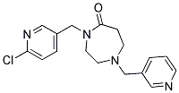 4-[(6-CHLOROPYRIDIN-3-YL)METHYL]-1-(PYRIDIN-3-YLMETHYL)-1,4-DIAZEPAN-5-ONE 结构式