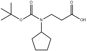 3-(TERT-BUTOXYCARBONYL(CYCLOPENTYL)AMINO)PROPANOIC ACID 结构式