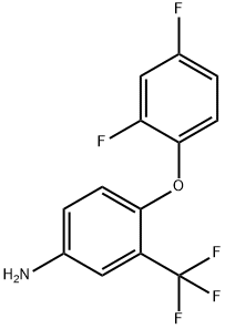 4-(2,4-DIFLUOROPHENOXY)-3-(TRIFLUOROMETHYL)ANILINE 结构式