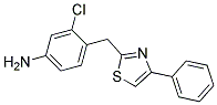 3-CHLORO-4-[(4-PHENYL-1,3-THIAZOL-2-YL)METHYL]ANILINE 结构式