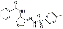 N-((4Z)-4-(2-[(4-METHYLPHENYL)SULFONYL]HYDRAZONO)TETRAHYDRO-3-THIENYL)BENZAMIDE 结构式