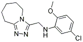 N-(5-CHLORO-2-METHOXYPHENYL)-N-(6,7,8,9-TETRAHYDRO-5H-[1,2,4]TRIAZOLO[4,3-A]AZEPIN-3-YLMETHYL)AMINE 结构式