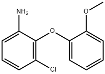 3-氯-2-(2-甲氧基苯氧基)苯胺 结构式