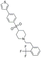 4-([4-(3-THIENYL)PHENYL]SULFONYL)-1-(2-[2-(TRIFLUOROMETHYL)PHENYL]ETHYL)PIPERIDINE 结构式