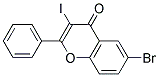 6-Bromo-3-iodo-2-phenyl-chromen-4-one 结构式