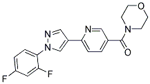 4-((6-[1-(2,4-DIFLUOROPHENYL)-1H-PYRAZOL-4-YL]PYRIDIN-3-YL)CARBONYL)MORPHOLINE 结构式