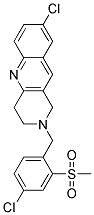 8-CHLORO-2-[4-CHLORO-2-(METHYLSULFONYL)BENZYL]-1,2,3,4-TETRAHYDROBENZO[B]-1,6-NAPHTHYRIDINE 结构式