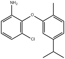 3-CHLORO-2-(5-ISOPROPYL-2-METHYLPHENOXY)ANILINE 结构式