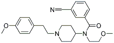 3-CYANO-N-(2-METHOXYETHYL)-N-(1-[2-(4-METHOXYPHENYL)ETHYL]PIPERIDIN-4-YL)BENZAMIDE 结构式