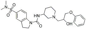 5-[(DIMETHYLAMINO)SULFONYL]-N-[1-(2-HYDROXY-3-PHENOXYPROPYL)PIPERIDIN-3-YL]INDOLINE-1-CARBOXAMIDE 结构式