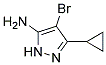 4-BROMO-5-CYCLOPROPYL-2H-PYRAZOL-3-YLAMINE 结构式