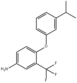 4-(3-ISOPROPYLPHENOXY)-3-(TRIFLUOROMETHYL)ANILINE 结构式