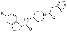 5-FLUORO-N-[1-(2-THIENYLACETYL)PIPERIDIN-4-YL]INDOLINE-1-CARBOXAMIDE 结构式