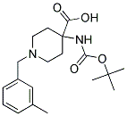 4-(TERT-BUTOXYCARBONYLAMINO)-1-(3-METHYLBENZYL)PIPERIDINE-4-CARBOXYLIC ACID 结构式