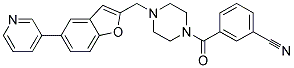 3-((4-[(5-PYRIDIN-3-YL-1-BENZOFURAN-2-YL)METHYL]PIPERAZIN-1-YL)CARBONYL)BENZONITRILE 结构式