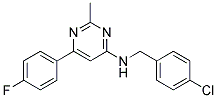 N-(4-CHLOROBENZYL)-6-(4-FLUOROPHENYL)-2-METHYLPYRIMIDIN-4-AMINE 结构式