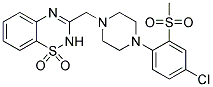 3-((4-[4-CHLORO-2-(METHYLSULFONYL)PHENYL]PIPERAZIN-1-YL)METHYL)-2H-1,2,4-BENZOTHIADIAZINE 1,1-DIOXIDE 结构式