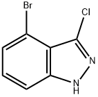 4-溴-3-氯-1H-吲唑 结构式