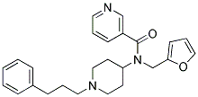 N-(2-FURYLMETHYL)-N-[1-(3-PHENYLPROPYL)PIPERIDIN-4-YL]NICOTINAMIDE 结构式