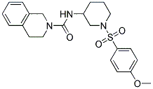 N-(1-[(4-METHOXYPHENYL)SULFONYL]PIPERIDIN-3-YL)-3,4-DIHYDROISOQUINOLINE-2(1H)-CARBOXAMIDE 结构式