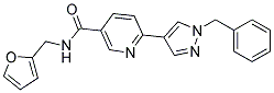 6-(1-Benzyl-1H-pyrazol-4-yl)-N-(2-furylmethyl)nicotinamide 结构式
