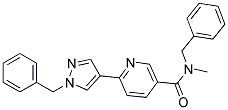 N-BENZYL-6-(1-BENZYL-1H-PYRAZOL-4-YL)-N-METHYL-NICOTINAMIDE 结构式