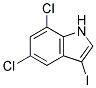 5,7-DICHLORO-3-IODO-1H-INDOLE 结构式