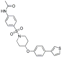 N-[4-((4-[4-(3-THIENYL)PHENOXY]PIPERIDIN-1-YL)SULFONYL)PHENYL]ACETAMIDE 结构式