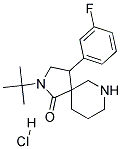 2-TERT-BUTYL-4-(3-FLUOROPHENYL)-2,7-DIAZASPIRO[4.5]DECAN-1-ONE HYDROCHLORIDE 结构式