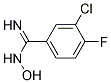 3-CHLORO-4-FLUORO-N-HYDROXY-BENZAMIDINE 结构式
