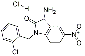 3-Amino-1-(2-chloro-benzyl)-5-nitro-1,3-dihydro-indol-2-one hydrochloride 结构式