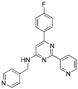 6-(4-FLUOROPHENYL)-2-PYRIDIN-3-YL-N-(PYRIDIN-4-YLMETHYL)PYRIMIDIN-4-AMINE 结构式