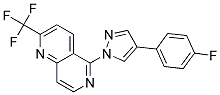 5-[4-(4-FLUOROPHENYL)-1H-PYRAZOL-1-YL]-2-(TRIFLUOROMETHYL)-1,6-NAPHTHYRIDINE 结构式