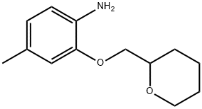 4-METHYL-2-(TETRAHYDRO-2H-PYRAN-2-YLMETHOXY)-PHENYLAMINE 结构式