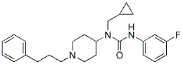 N-(CYCLOPROPYLMETHYL)-N'-(3-FLUOROPHENYL)-N-[1-(3-PHENYLPROPYL)PIPERIDIN-4-YL]UREA 结构式