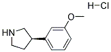 (R)-3-(3-METHOXYPHENYL)PYRROLIDINE HYDROCHLORIDE 结构式