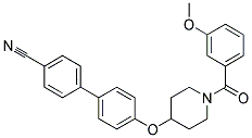 4'-([1-(3-METHOXYBENZOYL)PIPERIDIN-4-YL]OXY)BIPHENYL-4-CARBONITRILE 结构式