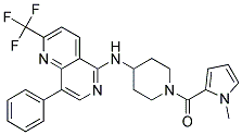 N-(1-[(1-METHYL-1H-PYRROL-2-YL)CARBONYL]PIPERIDIN-4-YL)-8-PHENYL-2-(TRIFLUOROMETHYL)-1,6-NAPHTHYRIDIN-5-AMINE 结构式