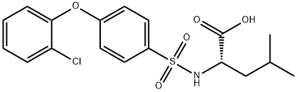 ((4-(2-CHLOROPHENOXY)PHENYL)SULFONYL)LEUCINE 结构式