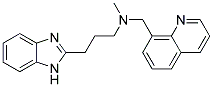 3-(1H-Benzimidazol-2-yl)-N-methyl-N-(quinolin-8-ylmethyl)propan-1-amine 结构式