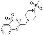 3-([4-(METHYLSULFONYL)PIPERAZIN-1-YL]METHYL)-2H-1,2,4-BENZOTHIADIAZINE 1,1-DIOXIDE 结构式