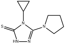 4-CYCLOPROPYL-5-PYRROLIDIN-1-YL-4H-1,2,4-TRIAZOLE-3-THIOL 结构式