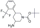 TERT-BUTYL 3-AMINO-5-(2-(TRIFLUOROMETHYL)PHENYL)PIPERIDINE-1-CARBOXYLATE 结构式