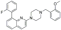 8-(2-FLUOROPHENYL)-2-[4-(2-METHOXYBENZYL)PIPERAZIN-1-YL]QUINOLINE 结构式
