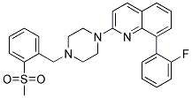 8-(2-FLUOROPHENYL)-2-(4-[2-(METHYLSULFONYL)BENZYL]PIPERAZIN-1-YL)QUINOLINE 结构式