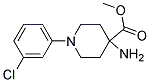 METHYL 4-AMINO-1-(3-CHLOROPHENYL)PIPERIDINE-4-CARBOXYLATE 结构式