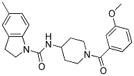 N-[1-(3-METHOXYBENZOYL)PIPERIDIN-4-YL]-5-METHYLINDOLINE-1-CARBOXAMIDE 结构式