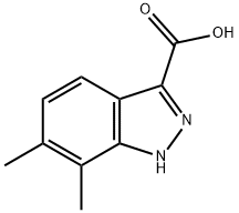6,7-Dimethyl-3-(1H)indazolecarboxylic acid 结构式